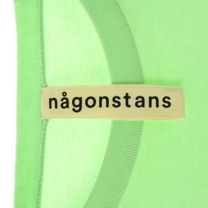 nagonstans 21SS カットソー チュニック コットンジャージ 袖タック ロンT オーバーサイズ 長袖 38 グリーン 黄緑