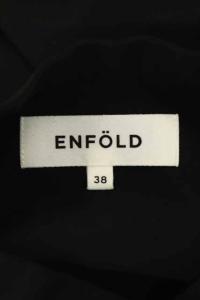 ENFOLD 21SS オールインワン 半袖 ワイド 38 黒 ブラック