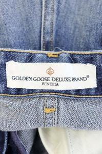 GOLDEN GOOSE DELUXE BRAND Happy デニムパンツ ジーンズ テーパード ダメージ加工 ボタンフライ 31 青 ブルー G28MP509
