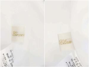 Grace Class 21SS マリンスカーフプリントワンピース ノースリーブ ロング ベルト付き 36 ブルー