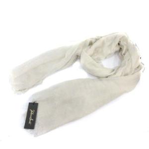 ストール マフラー フリンジ モダール シルク混 ホワイト