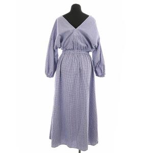 Ron Herman ギンガムチェックギャザーワンピース S ホワイト