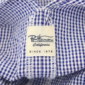 Ron Herman ギンガムチェックギャザーワンピース S ホワイト