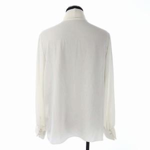 ANAYI 21SS ライトバックサテンタイツキブラウス 長袖 38 白 ホワイト