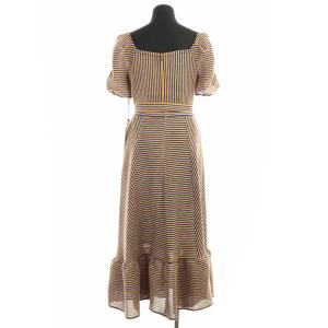 GRACE CONTINENTAL 21SS シアーリップルカットワンピース ロング 半袖 36 マルチカラー