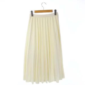 ANAYI 20AW スエードチョウフレアプリーツスカート ロング 36 白 ホワイト