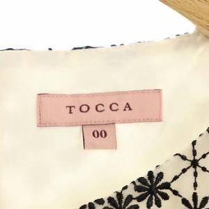 TOCCA 19SS BRIDALS VEIL ブライダルベール ドレス ワンピース 花柄刺繍 フレア タック ひざ丈 ノースリーブ 00