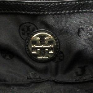 TORY BURCH ショルダーバッグ ハンドバッグ チェーン レザー ロゴ型押し 黒 ブラック