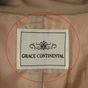 GRACE CONTINENTAL 19SS フーディコート ジップアップ ロング 36 ベージュ