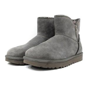 フローレンス ムートンブーツ ショート 24cm グレー 1110697