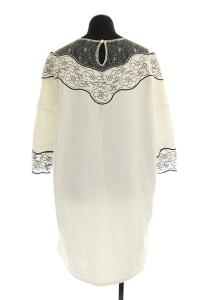 GRACE CONTINENTAL 19AW 花柄レース切り替えワンピース ホワイト