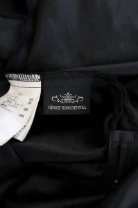 GRACE CONTINENTAL 21SSフラワー刺繍フレアニットワンピース 36 ブラック