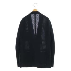EMPORIO ARMANI JOHNNY メッシュジャケット テーラード 1B シングル 50 紺 ネイビー