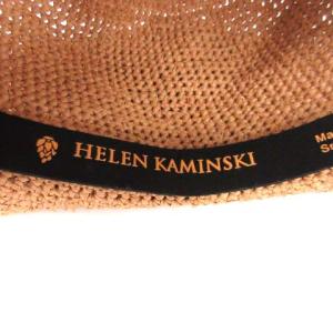 HELEN KAMINSKI 帽子 麦わら ストロー リボンモチーフ ラフィア ベージュ