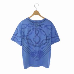 HERMES ロープ柄半袖Tシャツ 40 青