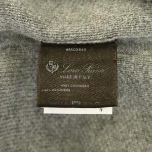 Loro Piana ベビーカシミヤ モックネック ニット カットソー 長袖 プルオーバー グレー