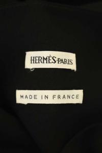 HERMES マルジェラ期 シルクノースリーブ ワンピース タイト ロング ボートネック 38 ブラック