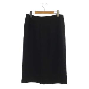 HERMES マルジェラ期 シルク フロントスリットデザイン スカート  38 ブラック