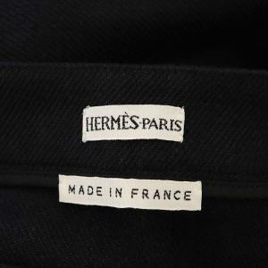 HERMES マルジェラ期 ヘビーリネン ロングスカート タイト 40 黒