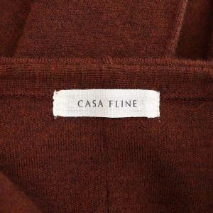 CASA FLINE ウールニットプルオーバー チュニック ラグランスリーブ ブラウン