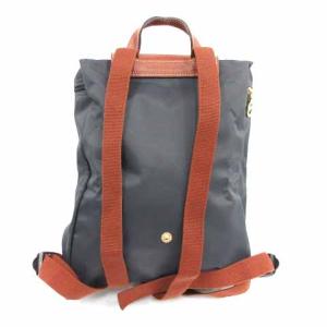 Longchamp ル プリアージュ リュック デイパック 折りたたみ ナイロン レザー 黒 ブラック 茶 ブラウン