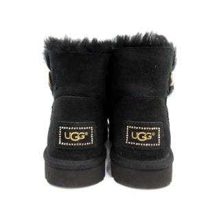 UGG australia ミニ ベイリー ボタン ブリング W MINI BAILEY BUTTON BLING ショートブーツ ムートンブーツ スエード