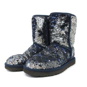 UGG australia ムートンブーツ ショート クラシックショート スパークルズ CLASSIC SHORT SPARKLES スパンコール シルバー色