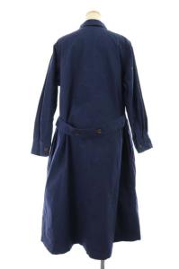 MHL. 21SS TOUGH COTTON CANVAS ワンピース シャツワンピース ロング 長袖 2 紺 ネイビー