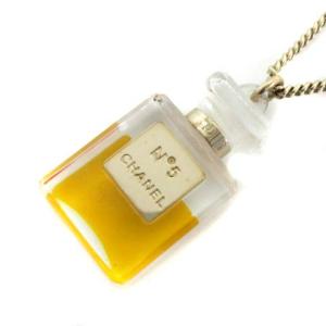 P05K 香水 NO.5×ココマーク パフューム ネックレス シルバー オレンジ
