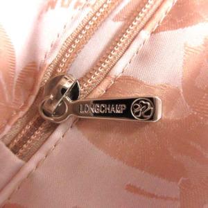Longchamp ロゾ トートバッグ ハンドバッグ ショルダーバッグ 2way 型押しレザー 牛革 ピンク