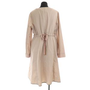 TOCCA 20SS SANDY BEACH ノーカラーコート ライナー付き 4 スモークピンク