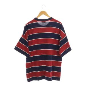 HYSTERIC GLAMOUR 19SS LOGO SCRATCH刺繍ボーダーTシャツ F レッド
