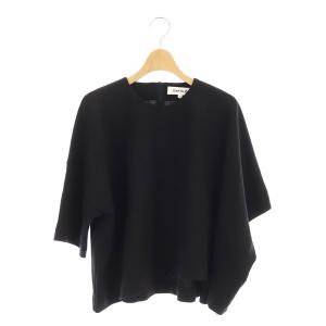 バックジッププルオーバーカットソー ブラック