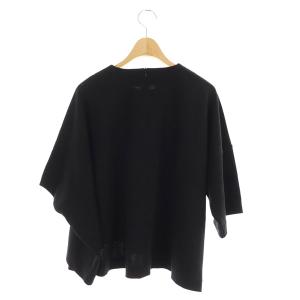 ENFOLD バックジッププルオーバーカットソー ブラック