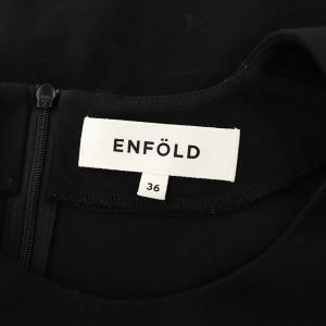 ENFOLD バックジッププルオーバーカットソー ブラック