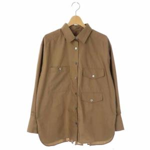 21AW バックプリーツブラウス オーバーサイズ 36 キャメル