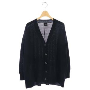 21SS ICECOTTON BIG Vカーディガン 長袖 F 紺 ネイビー