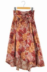 ハイビスカスジャガードスカート 36 アイボリー