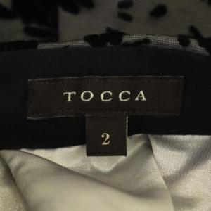 TOCCA 19AW CHARMING BELL スカート ロング ミモレ フレア 花柄 総柄 2 黒 ブラック