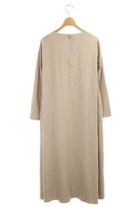 CELFORD 19AW ロングワンピース クルーネック 長袖 36 ピンクベージュ