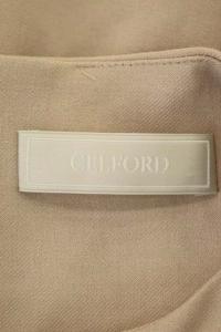 CELFORD 19AW ロングワンピース クルーネック 長袖 36 ピンクベージュ