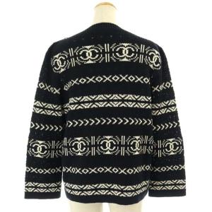 CHANEL 20P ココマーク プルオーバーニット ペーパー 総柄 36