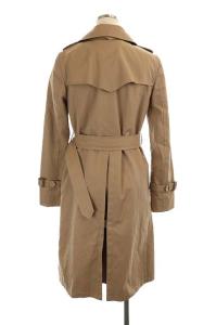 UNITED ARROWS チェックライナー付き ギャバ トレンチ コート ロング アウター 36 キャメル