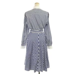 POLO RALPH LAUREN ストライプシャツワンピース ポニー刺繍 2 ブルー ホワイト