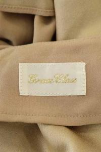 Grace Class ドレープスリーブサロペット オールインワン 半袖 ガウチョパンツ ペプラム Vネック 36 ベージュ