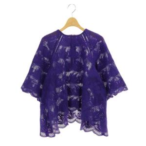 エンブロイダリーラグランブラウス 36 パープル