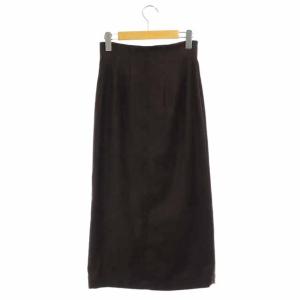 BEAUTY&YOUTH UNITED ARROWS フェイクスエードハイウエストタイトスカート S ダークブラウン