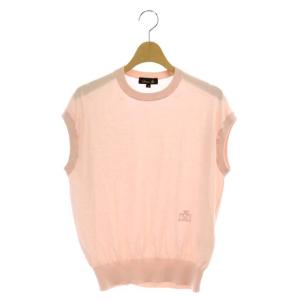16G天竺編みノースリーブニット 1 パステルピンク