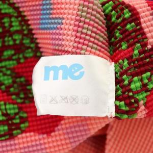 me ISSEY MIYAKE 総柄プリントプリーツブラウス ピンク マルチカラー