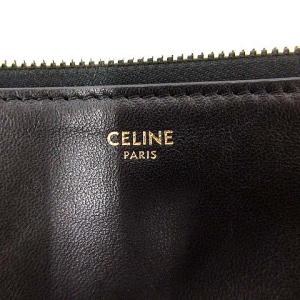 CELINE 19年製 トリオ ラージ ショルダーバッグ ラムスキン ブラック 19204 3CAD 38NO